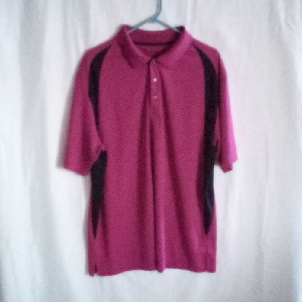 Grand Slam Golf Shirt Burgundy and Black  Men's XXL